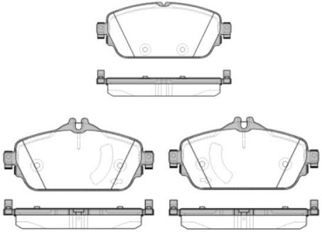 Колодки тормозные диск. перед. (Remsa) Mercedes-benz C-class (w205) 1.6 13- (P14923.08) WOKING P1492308 (фото 1)