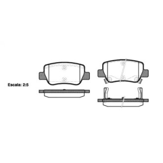 Колодки тормозные диск. задн. (Remsa) Toyota Avensis 08>18 WOKING P15033.02