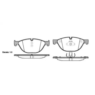 Колодки тормозные диск. перед. (Remsa) Bmw 5 2.0 09-,Bmw 5 3.0 09-,Bmw 5 4.4 09- (P15143.00) WOKING P1514300 (фото 1)