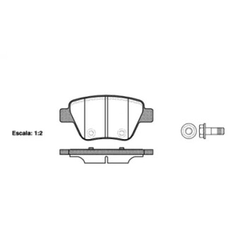 Колодки тормозные диск. задн. (Remsa) VW Caddy III, Golf VI, Jetta III IV, Touran I WOKING P15203.00