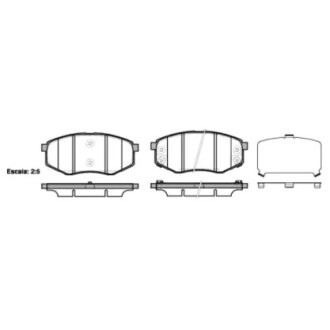 Колодки тормозные диск. перед. (Remsa) Hyundai Ix20 1.4 10-,Hyundai Ix20 1.6 10- WOKING P15263.02