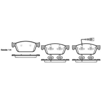 Колодки тормозные диск. перед. (Remsa) VW T5 T6 (P15403.01) WOKING P1540301