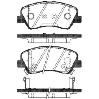 Колодки тормозные диск. перед. (Remsa) Hyundai Accent (10-), i20 (14-), Kia Rio (11-) (17-) WOKING P15883.02