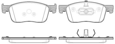 Колодки тормозные диск. перед. (Remsa) Peugeot Expert III (16-),Citroen Jumpy III (16-), Opel Vivaro C (19-) (P16193.00) WOKING P1619300