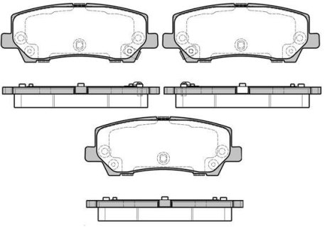 Колодки тормозные диск. задн. (Remsa) Ford Mustang 15> (P17213.15) WOKING P1721315 (фото 1)