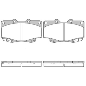 Колодки тормозные диск. перед. (Remsa) Toyota Hilux 97>05, 05>15 (P2153.22) WOKING P215322