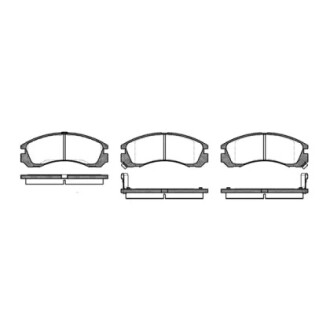 Колодки тормозные диск. перед. (Remsa) Citroen C-crosser 2.0 07-,Citroen C-crosser 2.2 07- WOKING P2543.02 (фото 1)