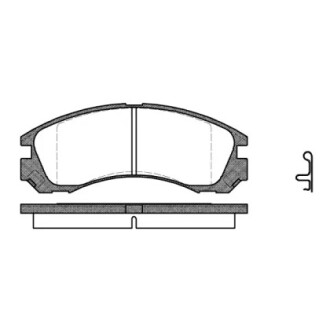 Гальмівні колодки пер. MITSUBISHI Outlander 12-/ WOKING P2543.22