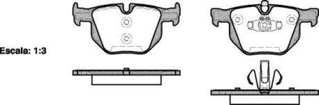 Колодки тормозные диск. задн. (Remsa) BMW 3e90 (P2813.70) WOKING P281370