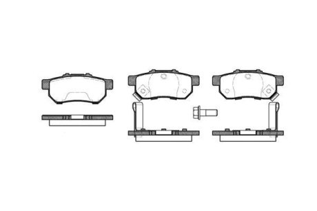 Колодки тормозные диск. задн. (Remsa) Honda Jazz 02> 08> 15> / Civic 91>01 (P3333.52) WOKING P333352