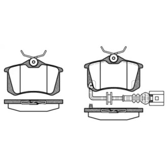 Колодки тормозные диск. задн. (Remsa) Audi A3 (03-), VW Golf V VI, Golf Plus, Skoda Fabia I II (с датч изн) WOKING P3633.41 (фото 1)