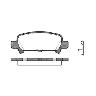 Колодки тормозные диск. задн. (Remsa) Subaru Forester (sg) 2.0 02-,Subaru Forester (sg) 2.5 02- (P6293.02) WOKING P629302 (фото 1)