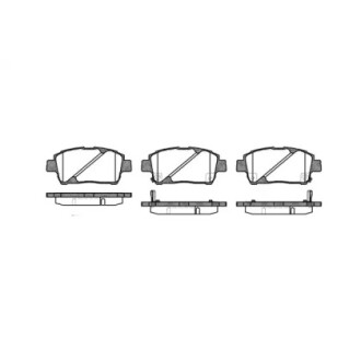 Гальмівні колодки пер. Toyota Yaris/Prius 99-05 (akebono) WOKING P6403.02