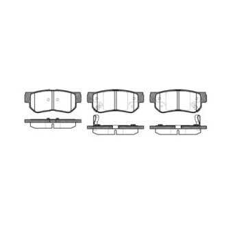 Колодки тормозные диск. задн. (Remsa) Hyundai Santa Fe I, Tucson I, Sonata IV V, Ka Sportage II, Magentis I II WOKING P6463.02