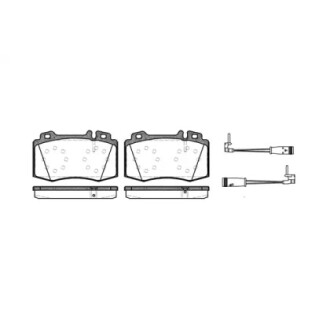 Колодки тормозные диск. перед. (Remsa) MB C203 E211 S220 ML163 Brembo ver. WOKING P6693.02