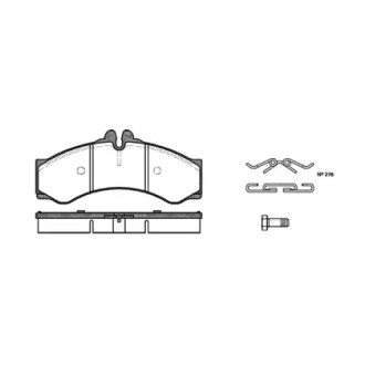 Колодки тормозные диск. перед. (Remsa) MB Sprinter I 96>06, VW LT II 28-46 96>06 WOKING P7143.00