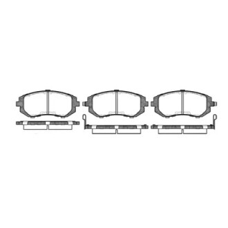 Колодки тормозные диск. перед. (Remsa) Subaru Forester 02> 08> / Impreza 00> 08> / Legasy, Outback 03> 08> WOKING P8513.02