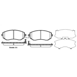 Гальмівні колодки пер. Subaru Impreza 02-/Forester 02- (akebono) WOKING P8513.04