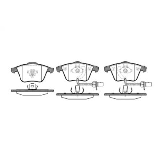 Колодки тормозные диск. перед. (Remsa) Audi A4 1.8 04-08,Audi A4 2.0 02-09,Audi A4 2.0 04-08 WOKING P8643.12