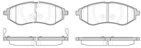Колодки тормозные диск. перед. (Remsa) Chevrolet Aveo T200 T250 R14 (P8863.02) WOKING P886302