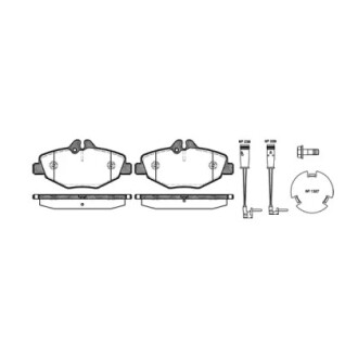 Колодки тормозные диск. перед. (Remsa) MB E211 Bosch ver. (P8903.02) WOKING P890302