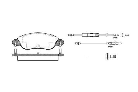 Комплект тормозных колодок, дисковый механизм WOKING P9293.04 (фото 1)