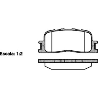 Колодки тормозные диск. задн. (Remsa) Toyota Camry (V30) (01-06) WOKING P9543.00