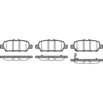 Колодки тормозные диск. задн. (Remsa) Infiniti FX35 FX37 FX45 03> 08> / Nissan Teana / Juke / X-Trail / Qashqai WOKING P9763.31