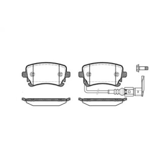 Колодки тормозные диск. задн. (Remsa) Vw Multivan v 1.9 03-,Vw Multivan v 2.0 03- WOKING P9973.11