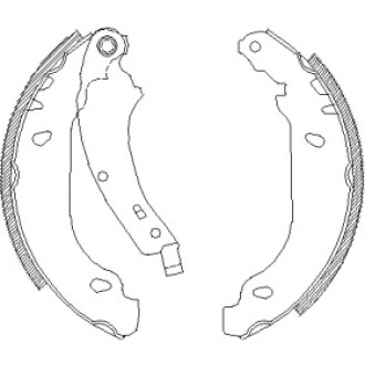 Колодки тормозные бараб. задн. (Remsa) Dacia Logan I (04-), Renault Clio II (Bosch ver, ABS-) WOKING Z4074.00