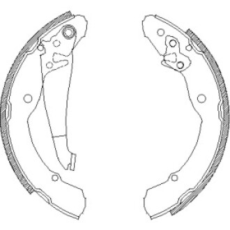 Колодки тормозные бараб. задн. (Remsa) Skoda Octavia I (99>), Octavia II (04>), Rapid (12>) WOKING Z4082.00 (фото 1)