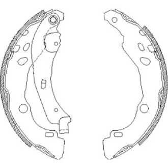 Колодки тормозные бараб. задн. (Remsa) Renault Logan I II, Sandero I,Duster I, Clio II III, Peugeot 301 (Z4152.00) WOKING Z415200