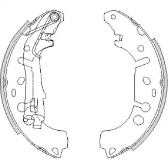 Колодки тормозные бараб. задн. (Remsa) Citroen Nemo 1.3 08-,Citroen Nemo 1.3 09- WOKING Z4192.00