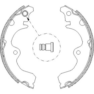 Гальмівна колодка барабанна WOKING Z4334.01