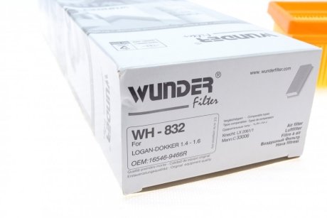 Фільтр повітряний WUNDER FILTER WH832