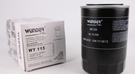 Фільтр мастила Audi/VW WUNDER WUNDER FILTER WY115