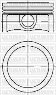 Поршень с кольцами і пальцем OPEL INSIGNIA 1.6T (размер отв. 79 / STD) (A16LET, Z16LEL,A16LEL,Z16ER,A16LER) YENMAK 31-03912-000