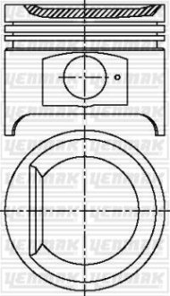 Поршень з кільцями і пальцем (розмір отв. 83.00/STD) CITROEN BX 1.6 PEUGEOT 309/405 1.6 YENMAK 31-04116-000