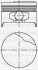 Поршень с кольцами і пальцем (размер отв. 79.5 / STD) RENAULT LOGAN 1.6 (1-й, 2-й цл.) (K7M.702/703/720/744/745/746) YENMAK 31-04167-000 (фото 1)