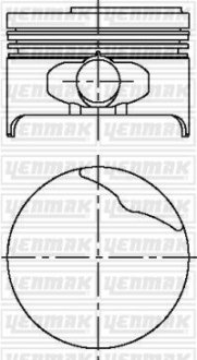 Поршень с кольцами і пальцем (размер отв. 79.5 / STD) RENAULT LOGAN 1.6 (1-й, 2-й цл.) (K7M.702/703/720/744/745/746) YENMAK 31-04167-000 (фото 1)
