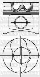 Поршень Fiat Stilo 1.9JTD/Alfa Romeo 2.4JTD (82.00mm/STD) = 7120980000 YENMAK 3104281000 (фото 1)