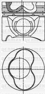 Поршень с кольцами і пальцем (размер отв. 79.51 / STD) VW CADDY 1.9TDI 3-й / 4-й цил !!! (1Z) YENMAK 31-04302-000