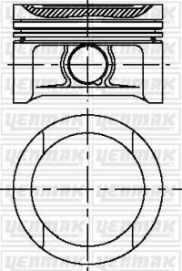 Поршень VW Passat/Golf 1.6 95-04 (81.01mm/STD) YENMAK 3104307000 (фото 1)