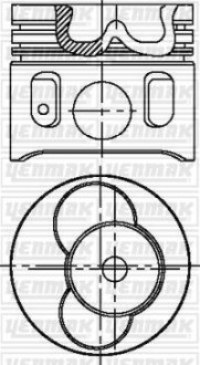 Поршень VW LT 2.5TDI (81.01mm/STD) (1-2 циліндр) YENMAK 3104308000
