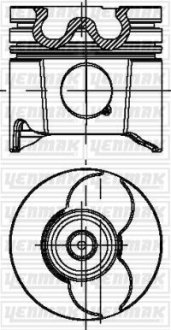 Поршень Citroen Berlingo/Peugeot Expert/Partner 2.0HDI (85.00mm/STD) (71-3749-00) = 7137490000 YENMAK 3104495000