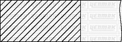 Комплект поршневих кілець (на 1 поршень) (71,01/+0.50) (1,2/1,2/2,0) AUDI A1/A3 1.2TFSI, SKODA Fabia 1.2TSI, VW Golf/Polo/ Touran 1,2TSI (Бензин, 4ц) YENMAK 91-09106-050