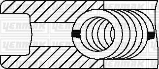 Кільця поршневі Ford Connect 1.8TDCI 02- (82.50mm/STD) (2.5-2-3) YENMAK 9109964000