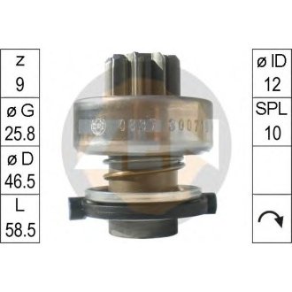 Бендикс стартера ZEN ZN0837