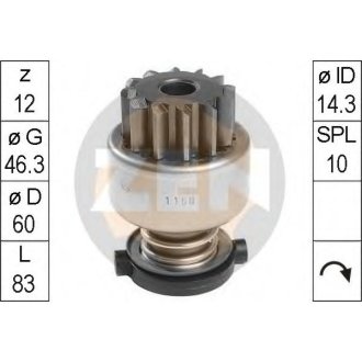 Бендикс стартера ZEN ZN1160