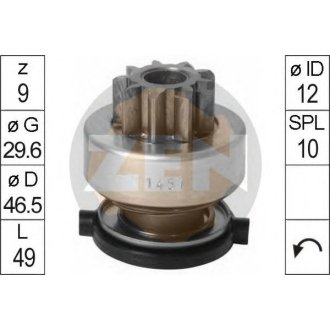 Бендикс стартера ZEN ZN1451